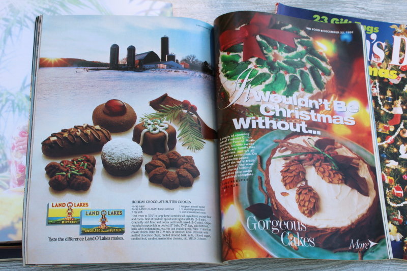 photo of lot 90s vintage Woman's Day Christmas magazines baking, holiday recipes, tons of ads! #5